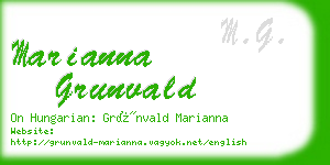 marianna grunvald business card